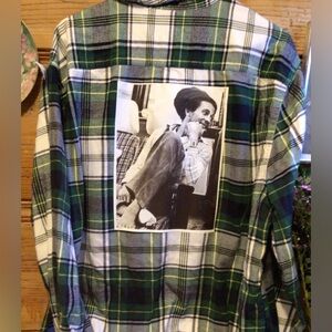 Sale Upcycled Bob Marley flannel shirt